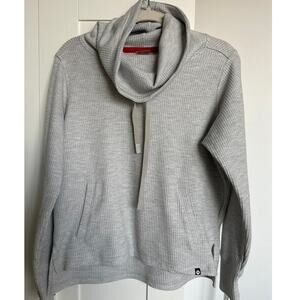 Marmot Women's Gray Waffle Knit Lorraine Funnel Neck Pullover, Size M, Like New